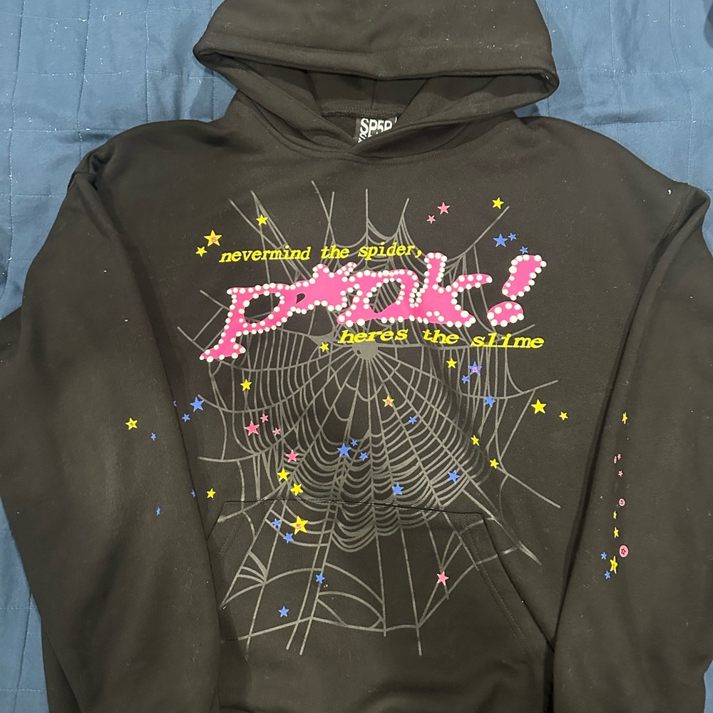 Sp5der Black Pink Hoodie